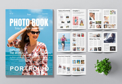Photo Album Book Template Design Layout