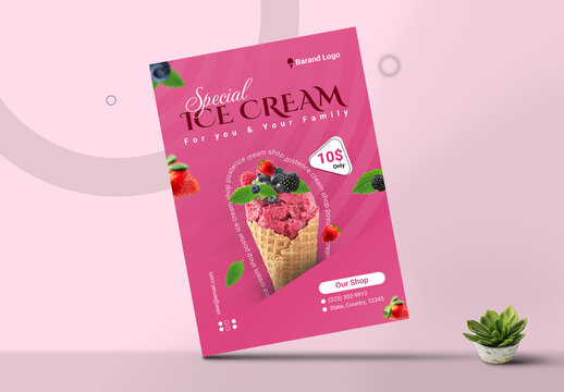 Special Delicious Ice Cream Poster