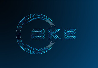 BKE low poly letter logo vector design. BKE lower poly logo design.