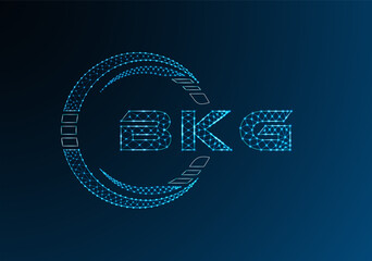 BKG low poly letter logo vector design. BKG lower poly logo design.