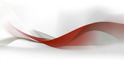 Naklejka premium Abstract red and gray wave design with soft gradients on a white background