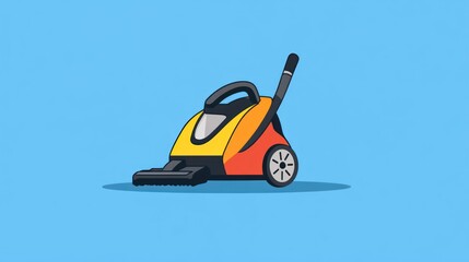 Obraz premium Colorful illustrated depiction of a handheld carpet cleaner.