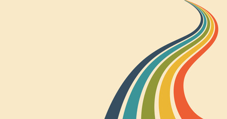 abstract rainbow retro background