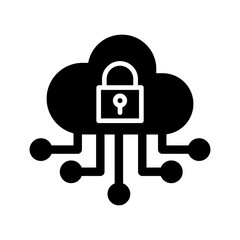 Secure Cloud Vector Icon