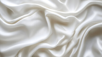 Silky white fabric texture studio textile photography soft atmosphere close-up elegance concept