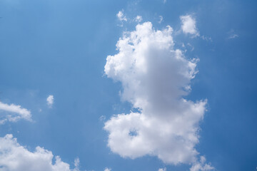 Obraz premium Sky Blue,Cloud Background,Horizon Summer, landscape nature sunrise in Winter,Spring panorama banner.