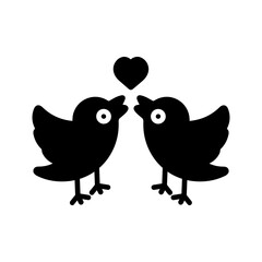 Lovebirds Vector Icon