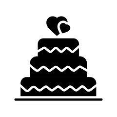 Wedding Cake Vector Icon