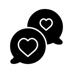 Love Chat Vector Icon