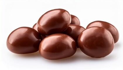 chocolate covered peanuts isolated
