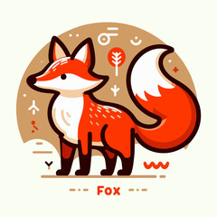  fox vector illustration 