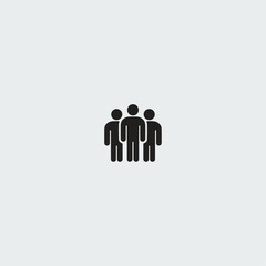 People icon logo flat vector design