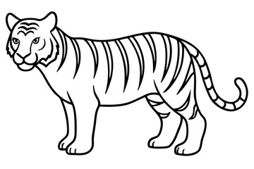 Majestic Tiger Outline