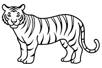 Majestic Tiger Outline