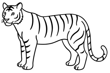 Majestic Tiger Outline