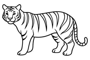 Majestic Tiger Outline
