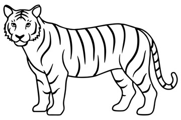 Majestic Tiger Outline