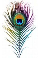 Obraz premium peacock feather vector illustration
