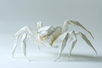 Fototapeta premium origami dragon on white background