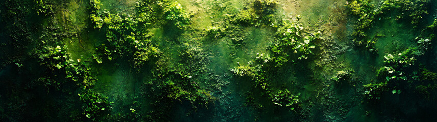 Obraz premium Green Background: Grunge Pattern with Natural Details