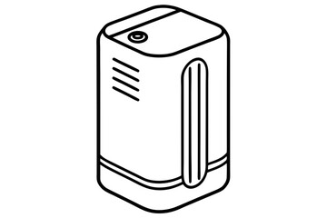 Air Purifier Line Art Vector Illustration