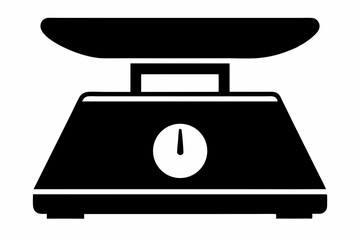 Smart Kitchen Scale Silhouette Vector Illustration