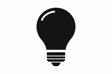 Smart Led Bulb Silhouette Vector Illustration
