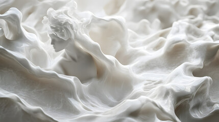 Fototapeta premium Fluid art creation studio photography pure white background close-up abstract imagery