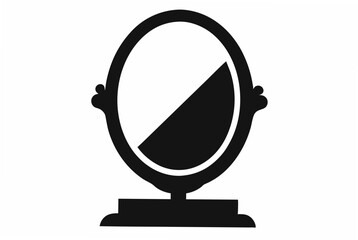 Smart Mirror Silhouette Vector Illustration