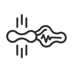 Minimalist line drawing of a burning sage smudge stick