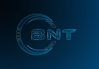 BNT low poly letter logo vector design. BNT lower poly logo design.