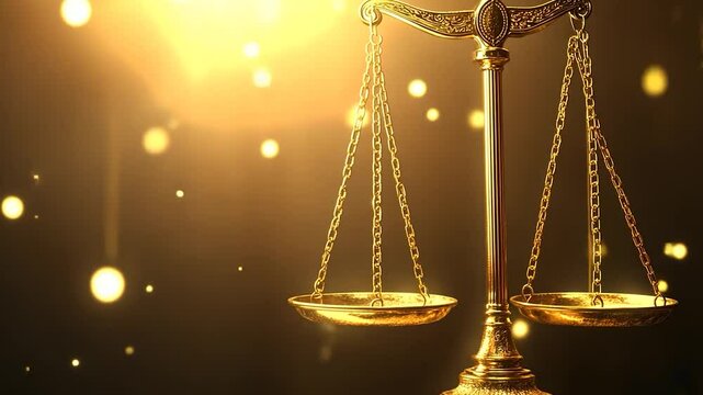 Golden scales of justice