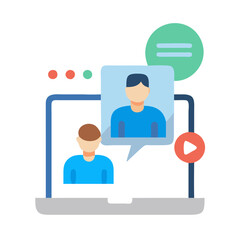 Online meeting, video conference, online education, learning concept