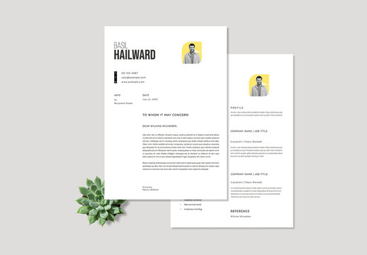 Corporate Resume and Cover Letter Layout