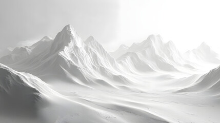 Majestic mountain landscape whiteout environment nature photography serene atmosphere wide view tranquility