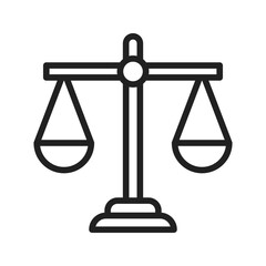 Balance Scale icon vector image. Suitable for mobile apps, web apps and print media.