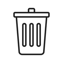 Bin icon vector image. Suitable for mobile apps, web apps and print media.