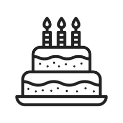 Cake icon vector image. Suitable for mobile apps, web apps and print media.