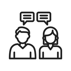 Children Discussion icon vector image. Suitable for mobile apps, web apps and print media.