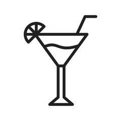 Cocktail icon vector image. Suitable for mobile apps, web apps and print media.