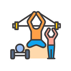 Mountain Pose Yoga Class, Group Exercise Illustration