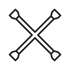 Cross Wrench icon vector image. Suitable for mobile apps, web apps and print media.