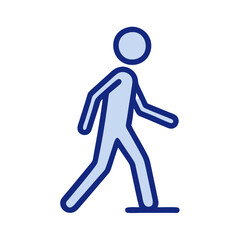Walking Man Icon - Simple Pedestrian Symbol Sign
