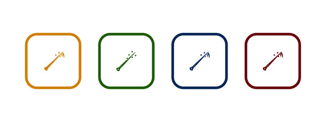 magic wand icon vector illustration. magic wand icon in different color design.