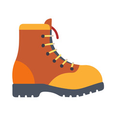 Illustration of a hiking boot against a black background