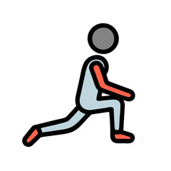 Person in Lunge Position Exercise on Black Background