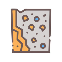 Indoor climbing wall colorful icon for outdoor activity