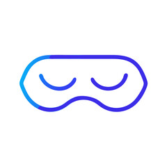 Sleep mask gradient outline icon for restful nights