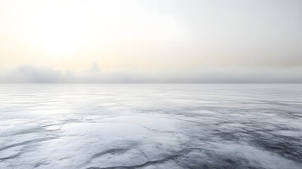 Obraz premium Serene ice landscape at dawn frozen lake nature photography calm environment wide angle view