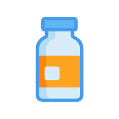 Medicine bottle icon, vector illustration, on black background